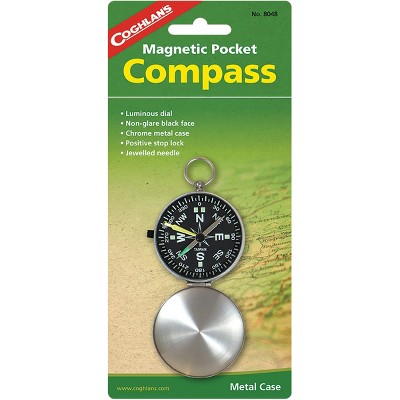 Coghlan's Magnetic Pocket Compass with Metal Case, Luminous Dial, Pocket Size