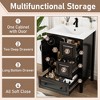 24" Freestanding Bathroom Vanity with Ceramic Sink, Soft-Close Cabinet & Drawers, Retro Metal Handles, Open Back for Plumbing - 3 of 4