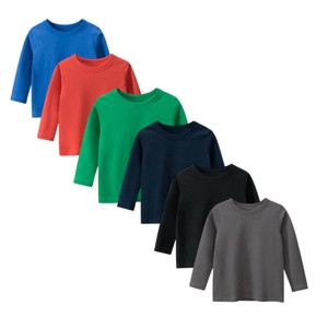 Kids 6 Pack Colors Long Sleeve Tees - 1 of 4
