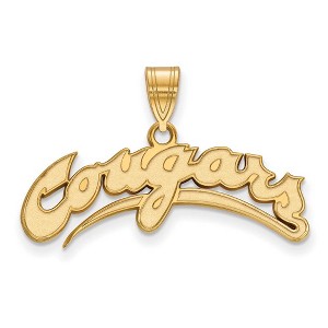 Black Bow Jewelry 10k Yellow Gold Washington State Cougars NCAA Large Pendant - 1 of 3