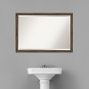 39" x 27" Regis Barnwood Narrow Framed Bathroom Vanity Wall Mirror Light Brown - Amanti Art: Beveled, Wall-Mounted - 4 of 4