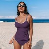 Women's Royal Shell Stitch Tankini Top & Mid-Rise Bottoms Set (XS-4XL) - Cupshe - 2 of 4