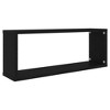 vidaXL Wall Cube Shelves 4 pcs Black 23.6 in.x5.9 in.x9.1 in. Engineered Wood - 4 of 4