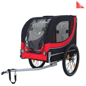Yukimo 36"H Large Folding Dog Bike Trailer - All-Terrain Pet Carrier, Durable Steel Frame for Cycling/Jogging/Camping - 1 of 4