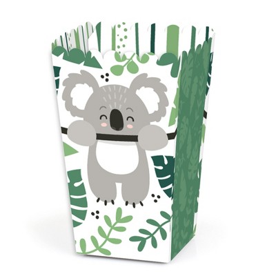 Big Dot of Happiness Koala Cutie - Bear Birthday Party and Baby Shower Favor Popcorn Treat Boxes - Set of 12