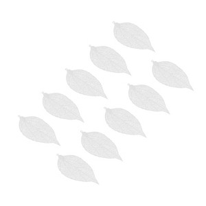 Unique Bargains Brass Bulk Mesh Leaf Pendants for DIY Jewelry Making Bracelets 10 Pcs - 1 of 4