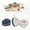 Unique Bargains Travel Mini Heart-shaped Portable PU Leather Jewelry Organizer Case - 2 of 4