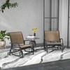 Outsunny Outdoor Glider Chair, Swing Chair with Breathable Mesh Fabric, Curved Armrests and Steel Frame for Porch, Garden, Poolside, Balcony - 3 of 4