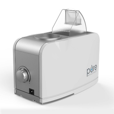 Compact White Ultrasonic Tabletop Humidifier with Auto Shutoff