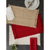 DII Variegated Fringe Placemat Set 8 Piece, Tango Red, MT 13x19", NP 20x20" - 4 of 4