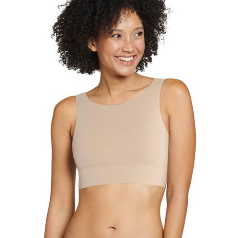 Jockey Women's Mid Impact High Neck Sports Bra L Sand : Target