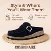 CUSHIONAIRE Women's Hobby Genuine Leather Cork Footbed Clog with Comfort, Arch Support, Buckle Strap, Slip-On Mules - 3 of 4