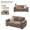 JUJABU 70 Inch Loveseat Sofa with Charging Port, Side Pocket and Removable Medium Firm Cushion, Breathable Chenille Fabric - 3 of 4