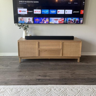 Wood & Cane Transitional Media Console - Hearth & Hand™ With