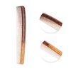 Unique Bargains Comfortable Two-Color Flat Comb For Curly Hair Amber 1 Pc - 3 of 4