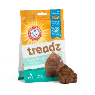 Arm & Hammer Treadz Peanut Butter Flavor Dental Dog Treats - 6ct