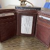 Officially Licensed "US NAVY" Medallion Genuine Leather Classic Handmade Wallet - Trifold Brown - 3 of 3