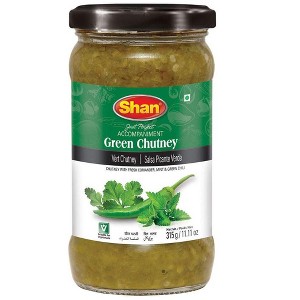 Shan - Green Chutney 11.11 oz (315g) - Tasty Accompaniment from Fresh Coriander, Mint and Green Chillies - Delicious Zestful Dipping Sauce - 1 of 4