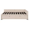 MAYEERTY Full Size L-Shaped Upholstered Daybed, Twin Pop Up Trundle, Bedroom, Beige - 4 of 4
