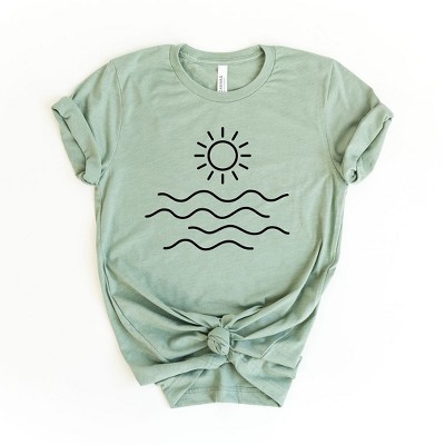 Simply Sage Market Women's Sun Over Ocean Short Sleeve Graphic Tee - Xl ...