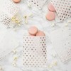 Juvale 100 Pack White Paper Treat Bags, Party Favor Bags for Birthday & Wedding Cookie, Goodie & Gifts, Rose Gold Foil Dots 5 X 7.5 in - 3 of 4