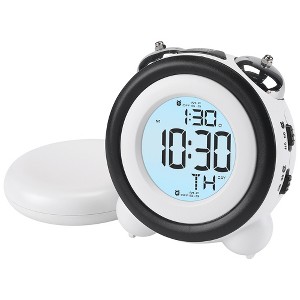 REGALWOVEN Digital Battery Powered Wired Shaker Large LED Display Alarm Clock 4.3"L x 2.4"W x 4.3"H 1 Pc - 1 of 4