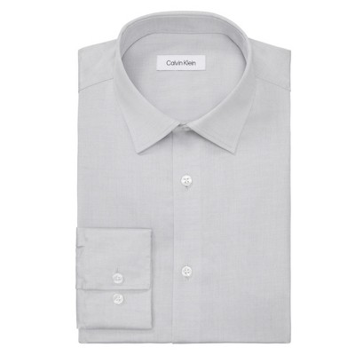 Calvin Klein Mens Refined Cotton Button Down Dress Shirt