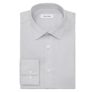 Calvin Klein Mens Refined Cotton Button Down Dress Shirt - 1 of 1