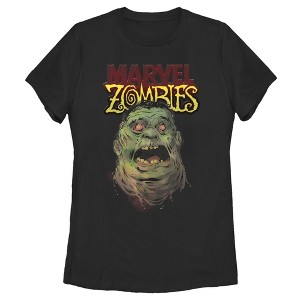 Women's Marvel Zombies Hulk Face T-Shirt - 1 of 3