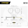Cressi Metis Freediving Spearfishing Scuba Diving Mask - 2-Window Tempered Glass, Silicone Skirt, Easy-Adjust Buckles - 3 of 4