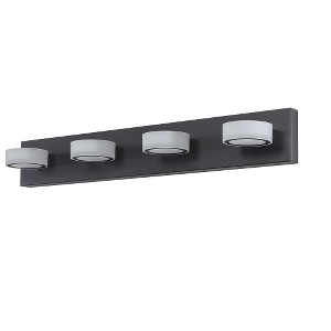 Dolonm Modern Chrome LED Vanity Light, Square Acrylic Lampshades Wall Mount Fixture for Bathroom, Mirror Lighting - 1 of 4