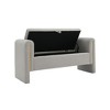 NicBex Modern 52.3" Storage Bench Wood Accent Stools with Armrests for Bedroom and Entryway - 3 of 4