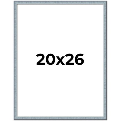 PosterPalooza | Textured Blue Picture Frame - UV Acrylic, Foam Board Backing, Hanging Hardware