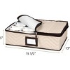 Quilted Microfiber China Organizer Box with Dividers - Protects & Organizes Up to 12 Pieces - Ideal for Seasonal Dishware Protection - 3 of 4