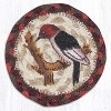 Earth Rugs Woodpecker Printed Coaster – 5"x5" Braided Jute, Rustic Bird Table Accent for Nature Decor - 2 of 3
