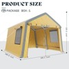 AMERLIFE 12x12x9 FT Portable Storage Shed, Large Outdoor Shed with 2 Windows & Roll-up Door, Carport, Yellow & Silver - 2 of 4