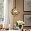 PAKOKULA Industrial 4-Light Black and Gold Modern Irregular Geometric Metal Cage Chandelier - 4 of 4