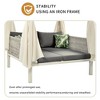 Outdoor Patio Sunbed with Curtains, High Comfort, Suitable for Multiple Scenarios - 4 of 4