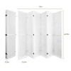 MAYEERTY Room Divider, 5.6Ft Wooden Freestanding Privacy Screen - 3 of 4