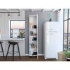 Depot E-Shop Kitchen Pantry 79" H, Two Open Storage Shelves, Three Internal Shelves, Two Doors, Four Legs - 3 of 4