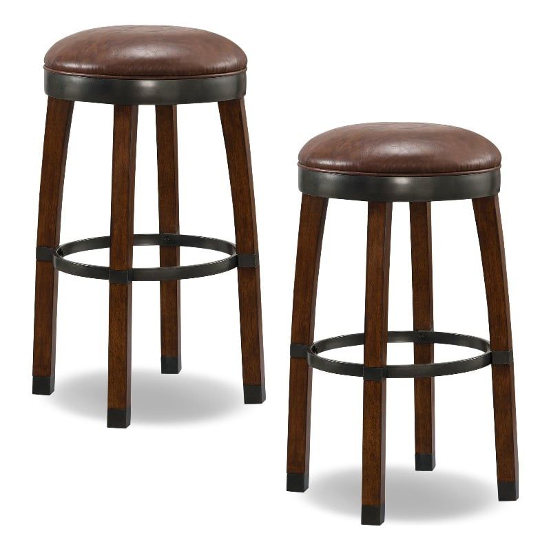 Leick Furniture Favorite Finds 30" Wood Bar Stool in Sienna/Brown (Set of 2), 5 of 6