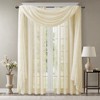 Dsvimoy Curtain Panel Diamond Sheer Embroidered Window Scarf for Living Room, Off-White, 2.95"*9.84"*10.63" - 2 of 4