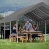 Heavy Duty Carport, Waterproof & UV Protection, Potable Outdoor Car Shade Canopy Car Tent Garage for Boats, Tractor, Car Gara - 4 of 4