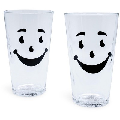 Toynk Kool-Aid Man 16-Ounce Pint Glasses | Set of 2