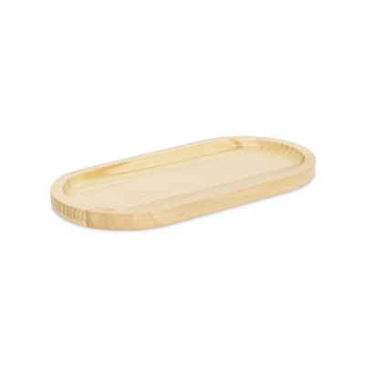 Cheung's Kishen Ridge Oblong Natural Wood Glossy Tray