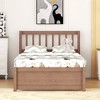 Twin Size Platform Bed With Trundle, Hollow Headboard Platform Bed, Wooden Slats Support, No Box Spring Needed, Easy Assembly - 3 of 4