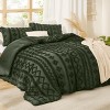2-3 Pcs Tufted Boho Comforter Set Bed Set GentleSoft Farmhouse Shabby Chic Embroidery Bedding - 2 of 4