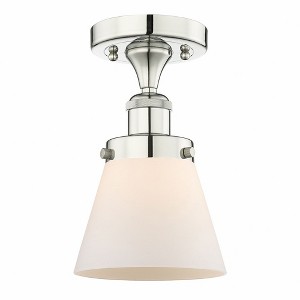 Cone - 1 Light Semi-Flush Mount In Industrial Style-8.25 Inches Tall and 6.5 Inches Wide - 1 of 1