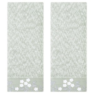 REGALWOVEN 100% Cotton Floral Embroidered Soft Absorbent Decorative Hand Towel 14 x 28 Inch - 1 of 4