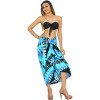LA LEELA Women's Summer Beach Wrap Bikini Wraps Sarong Cover up Skirt Swimsuit Swimwear Cover Ups for Womens One Size Blue, Tie Dye Design - 2 of 4